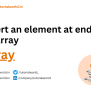 Java Program To Insert An Element At End Of An Array - Tutorial World