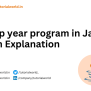 Leap Year Program In Java With Explanation - Tutorial World