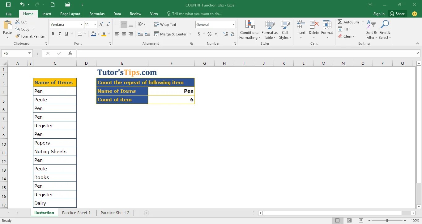 COUNTIF Excel Function - Download 2 Practice Sheets - Xplore Excel