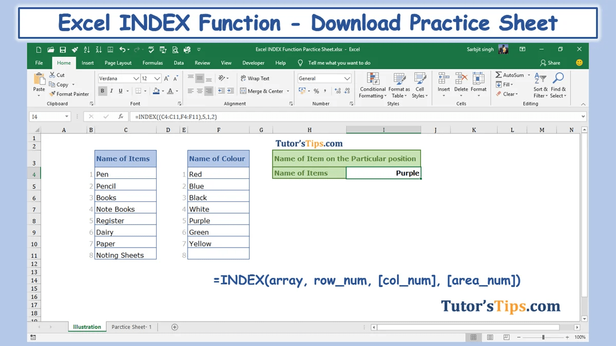 Microsoft Excel Formulas Explained with Examples Tutor's Tips