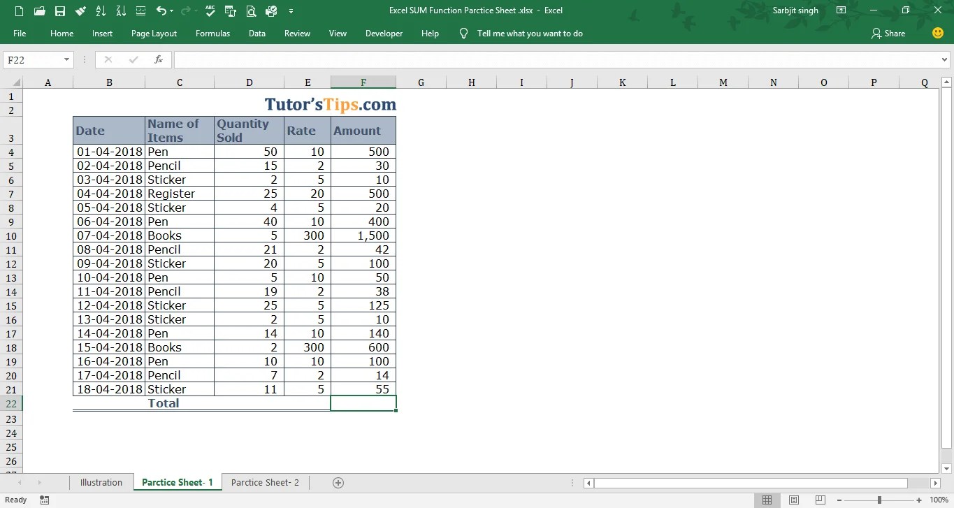 Sum Function In Excel Download 2 Practice Sheets Xplore Excel