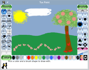 tux paint drawing software simple windows program children tuxpaint easy example computer using tools pix kid programs application screenshots creation