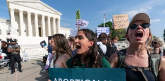 Pro and anti Abortion rights’ advocates demonstrate in Washington DC