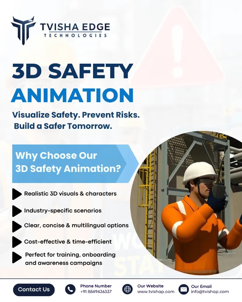 3D safety animation services showing a machine guarding procedure