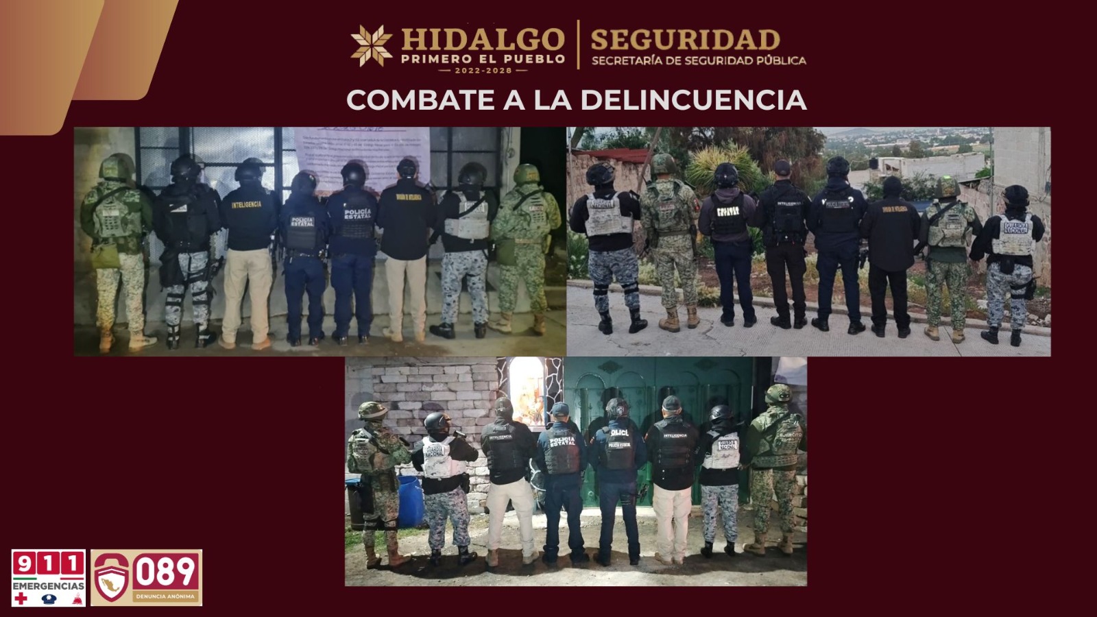 Asegura SSPH a tres presuntos generadores de violencia en Villa de Tezontepec