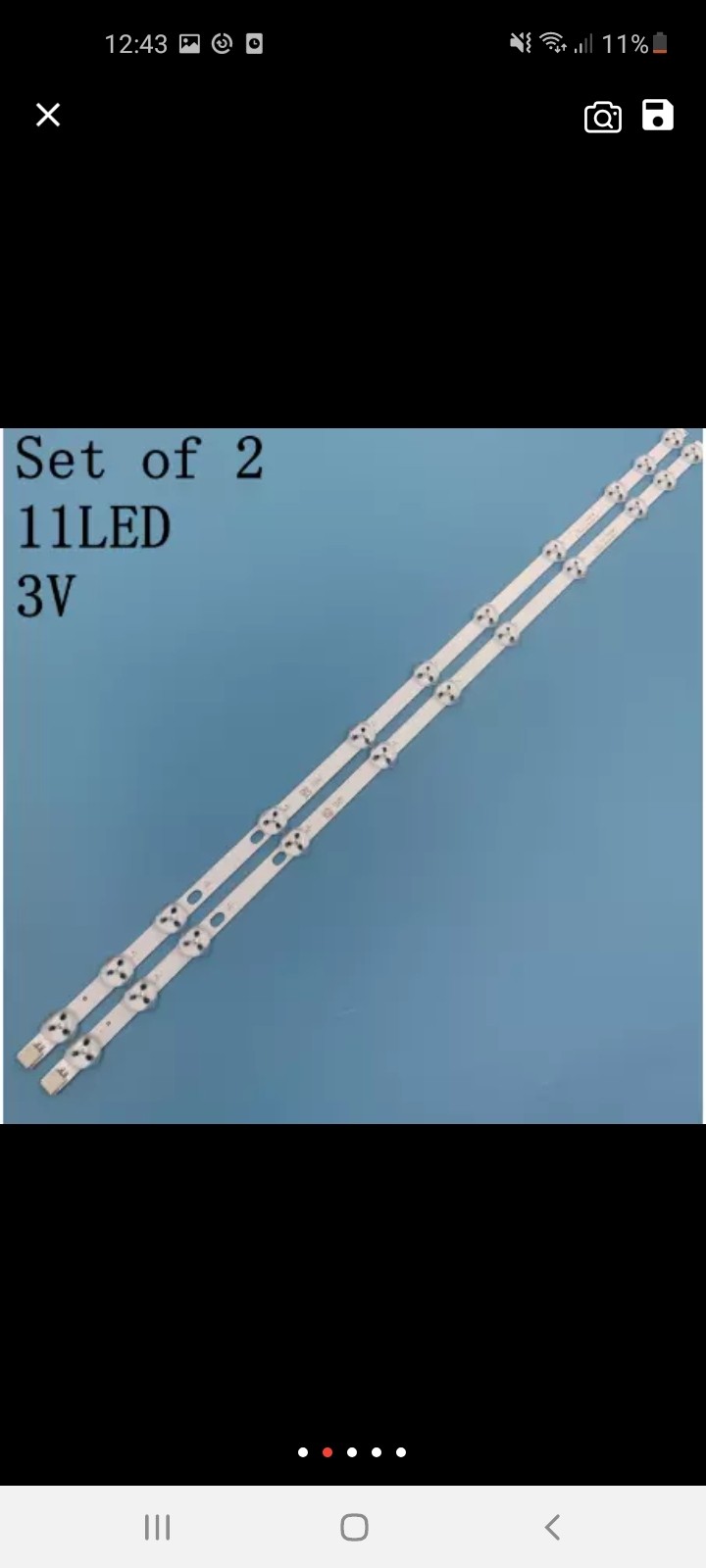 Barra LED Retroilluminazione Per TV Vestel – 32d1334db VES315WNDL01 574mm 11 LED - Foto 2
