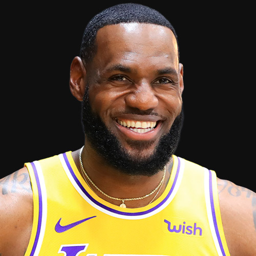 湖人球星詹姆斯於禁區騰空躍起，完成單手強力暴扣美技。