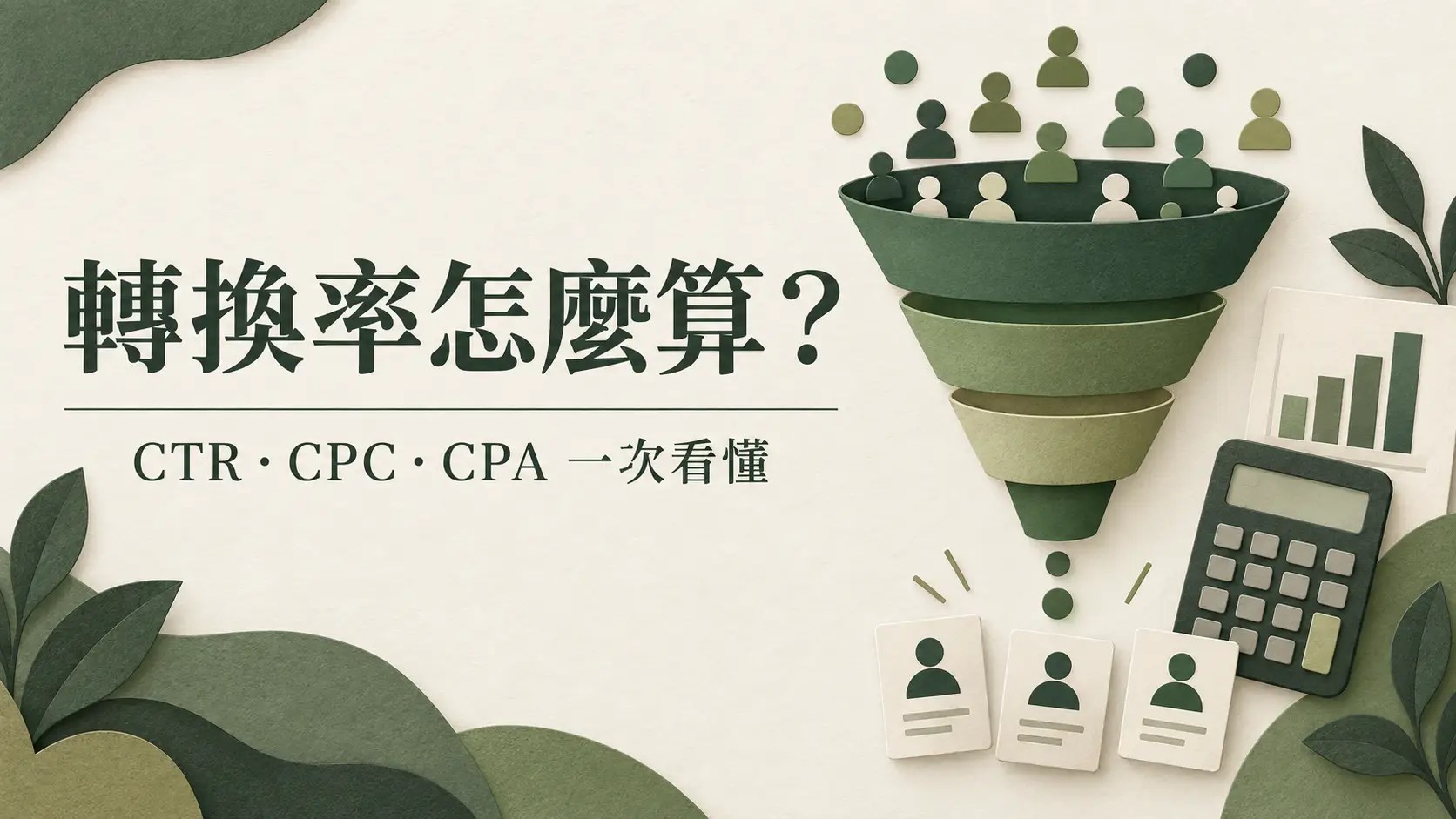 轉換率怎麼算：以行銷漏斗、計算機與圖表解釋 CTR、CPC 與 CPA