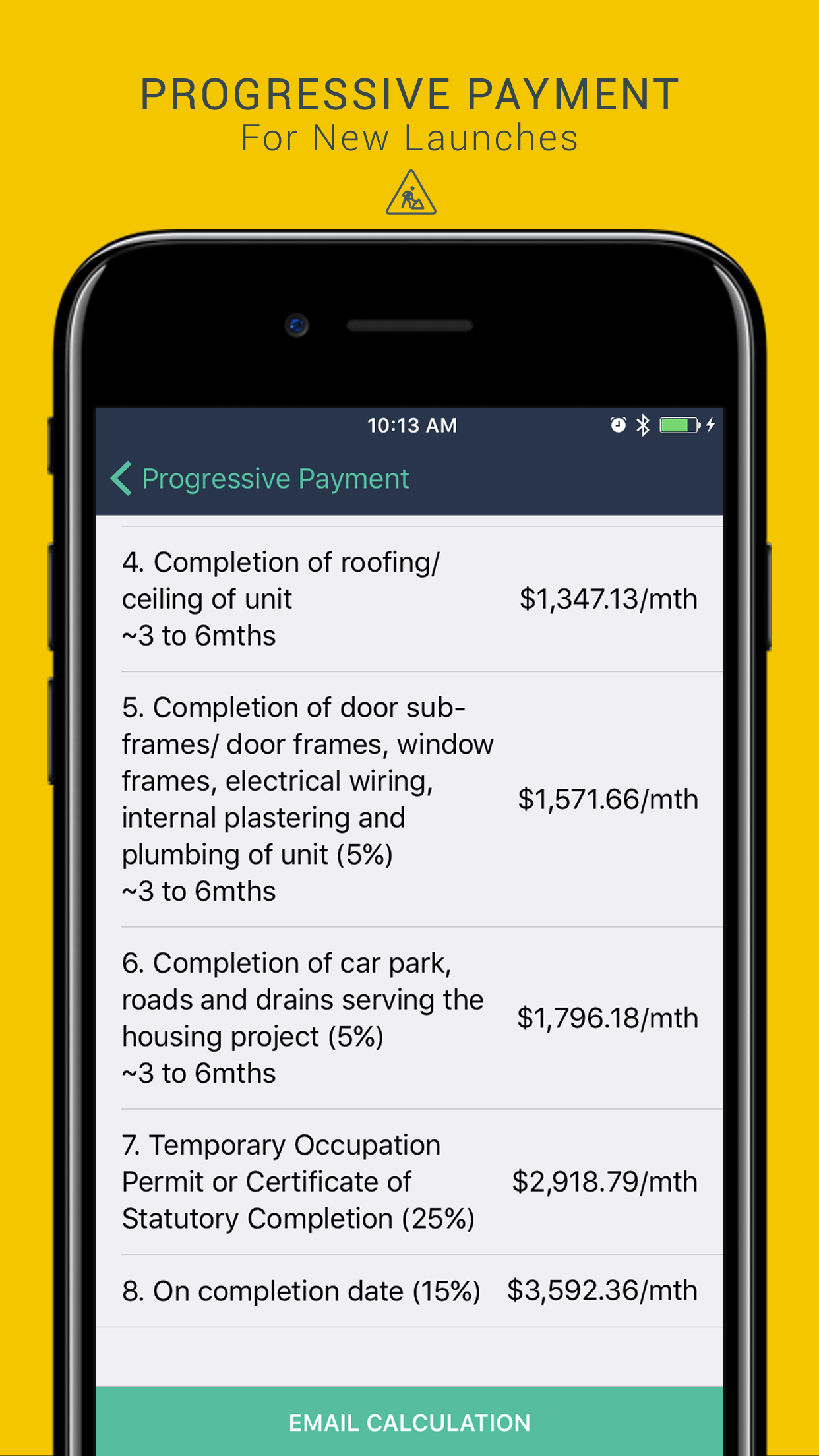 SG Property Toolkit PRO (iPad/iPhone) - Progressive Payment