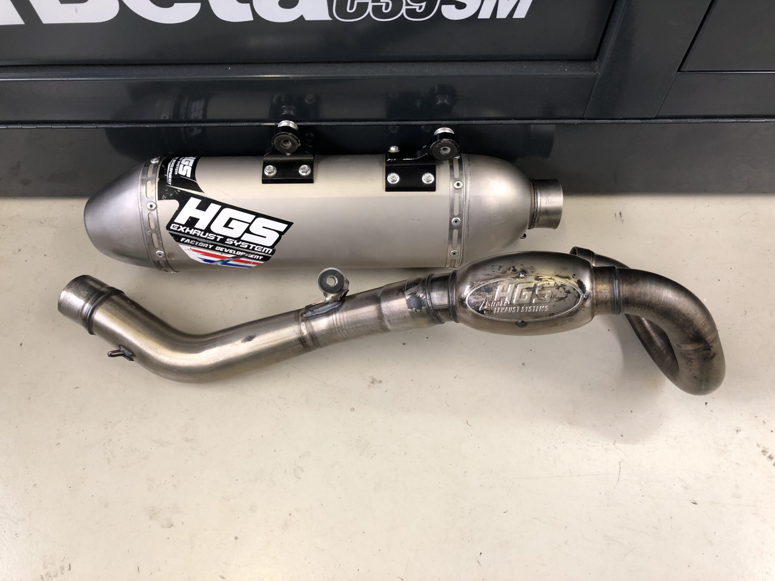 HGS Auspuff Anlage KTM / Husqvarna / Gasgas 250/350 3-Teilig