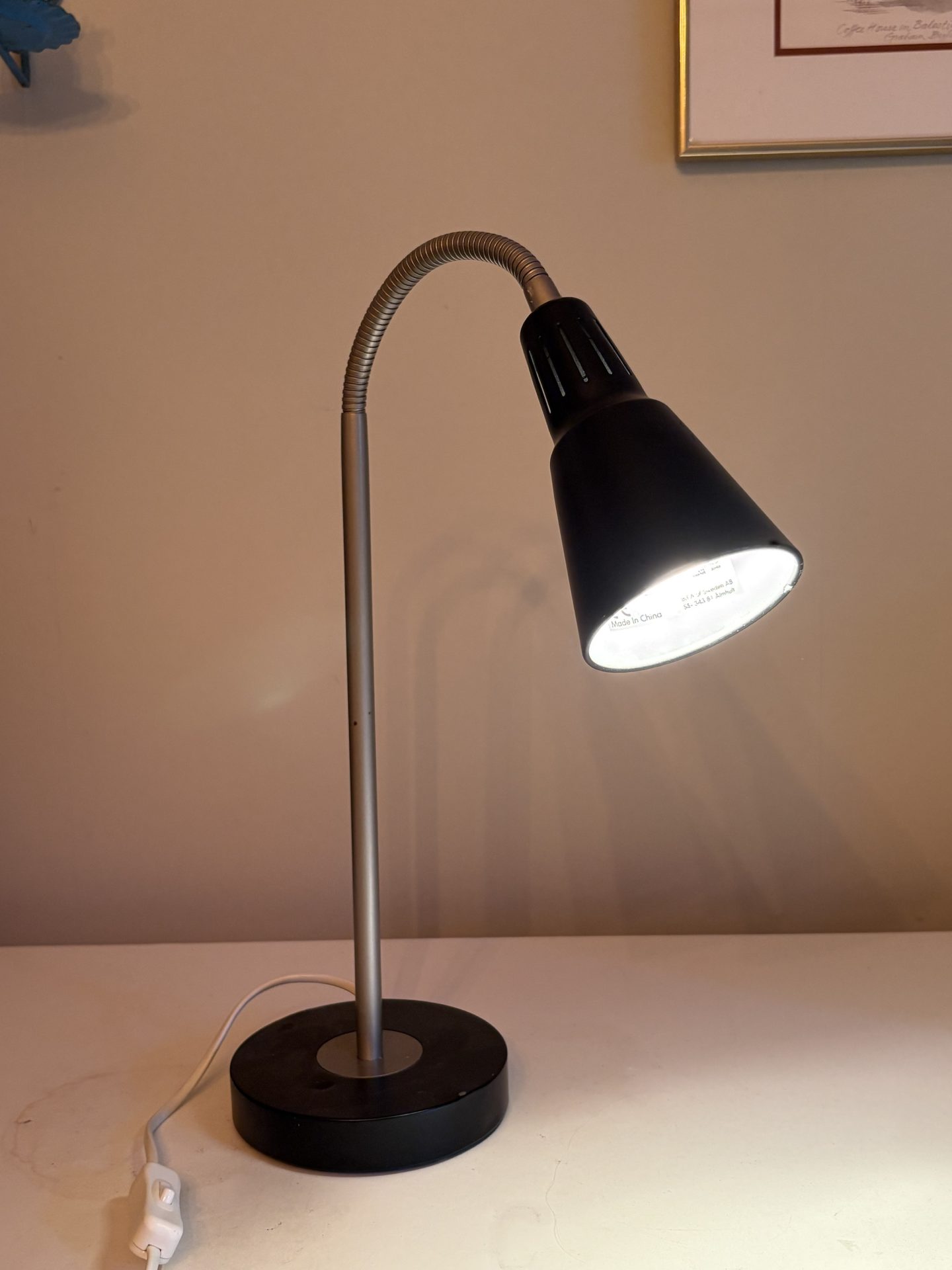 Cool vintage skrivbordslampa från IKEA 1970 tal .