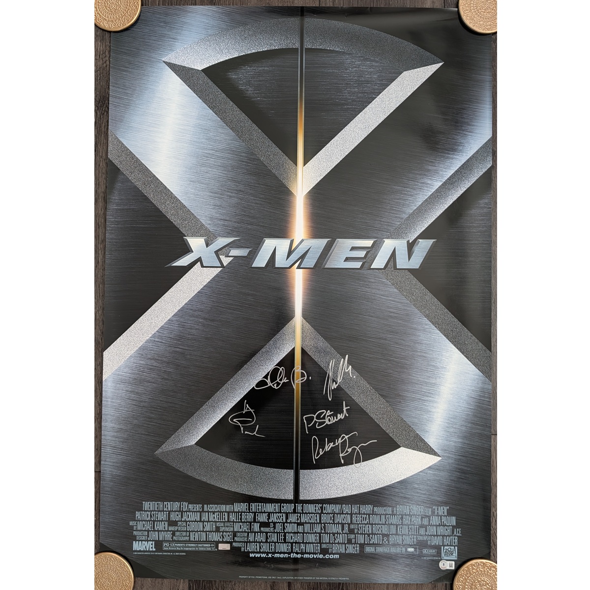 X-Men Cast Signed Original Double-Sided Theatrical Poster (27x40