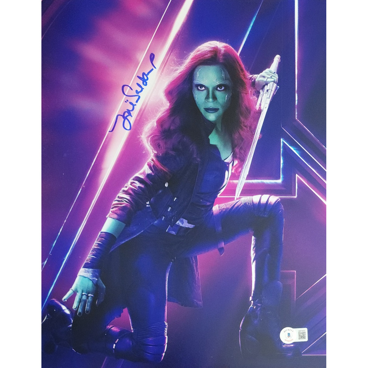 ゾーイ・サルダナ直筆サイン入り超大型写真… アバター…Zoë Saldaña Zoe Saldana Signed Photo #2 w/ BAS (11x14) - Twin Cities Comics