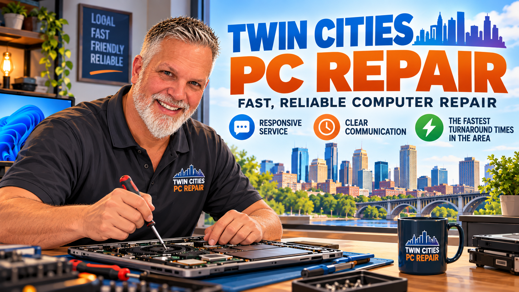 Fast computer repair Bloomington MN at Twin Cities PC Repair