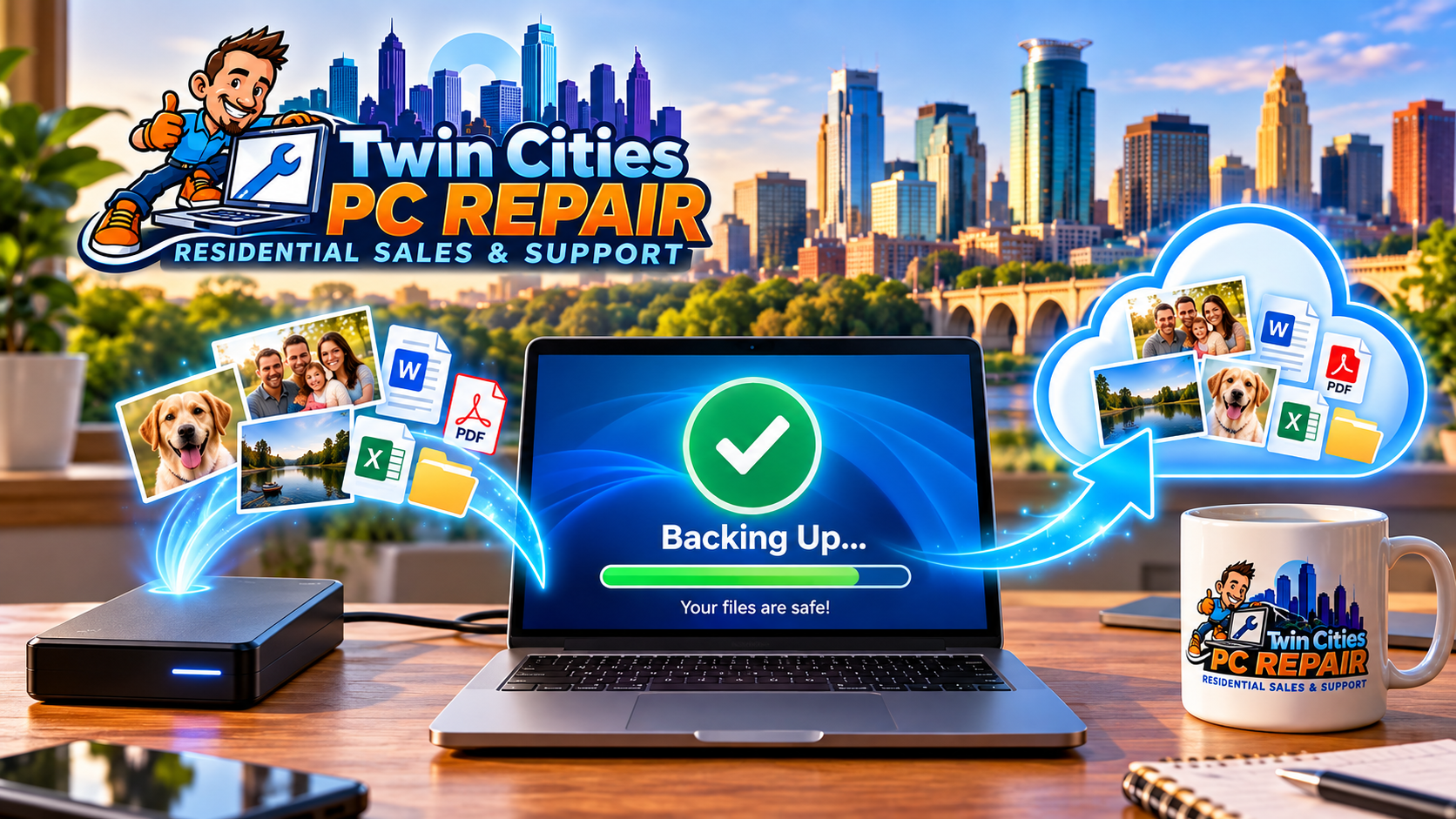 Computer backup services Bloomington MN from Twin Cities PC Repair