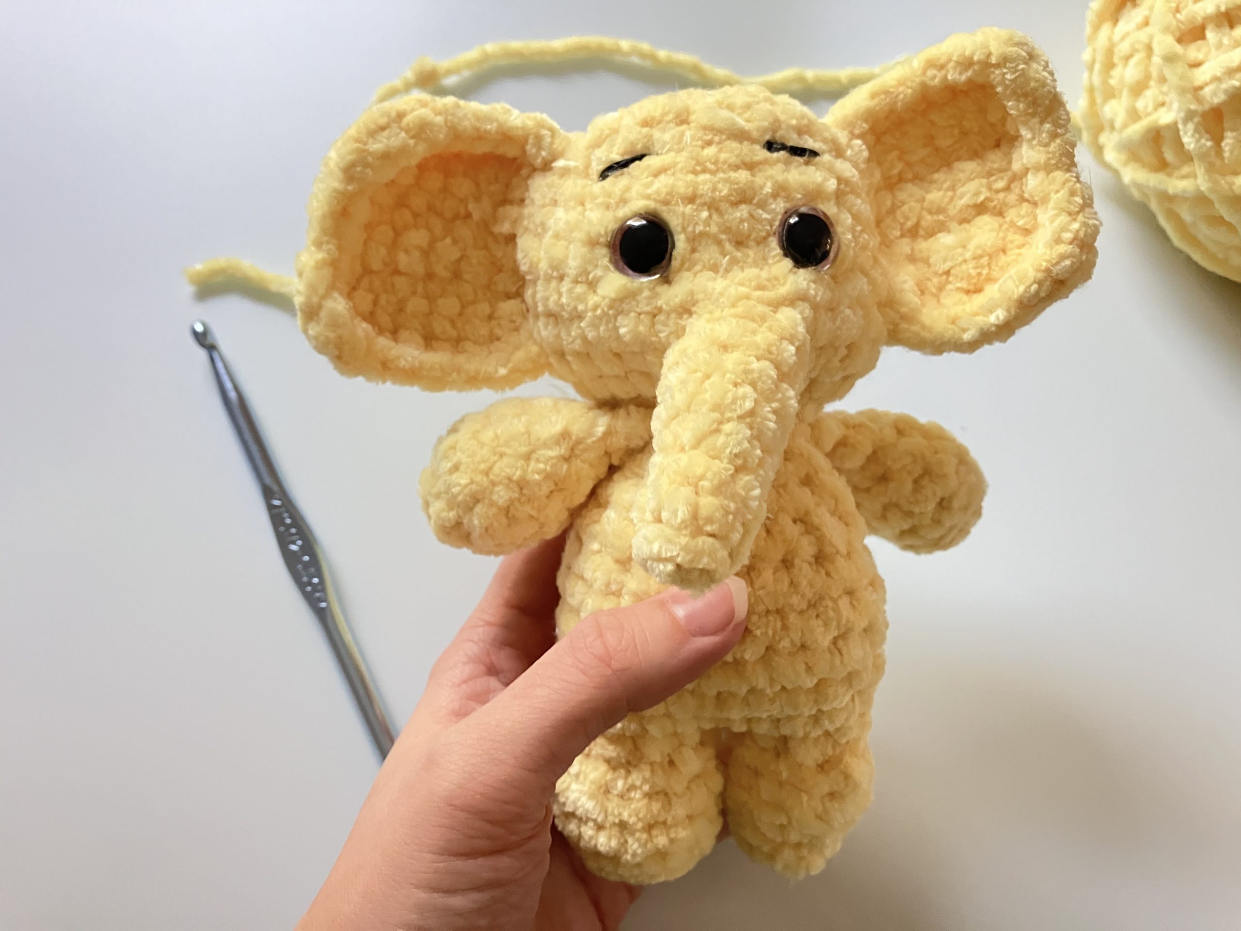 Baby elephant crocheted
