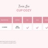 Pink infographic for crochet cup cozy