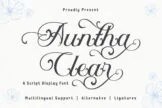 Product image of Auntha Clear | Script Font