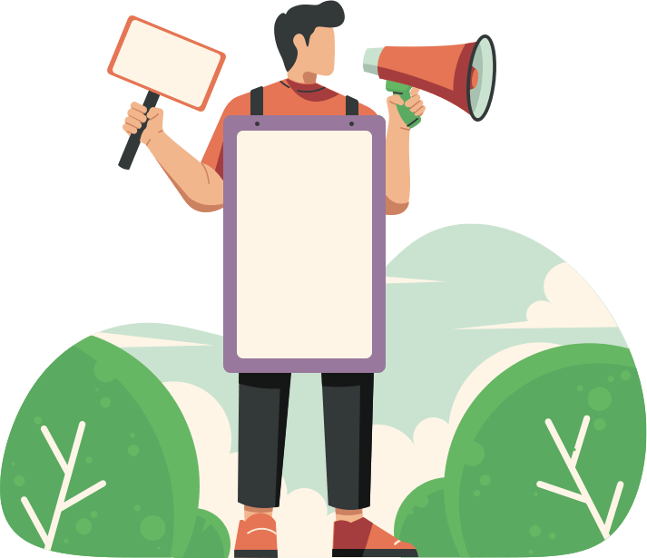 Human-billboard-man-holding-empty