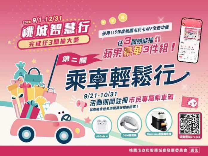 桃園市民卡APP再升級!「市民專屬乘車碼」搭公車免帶卡 桃園市民卡APP再升級!「市民專屬乘車碼」搭公車免帶卡