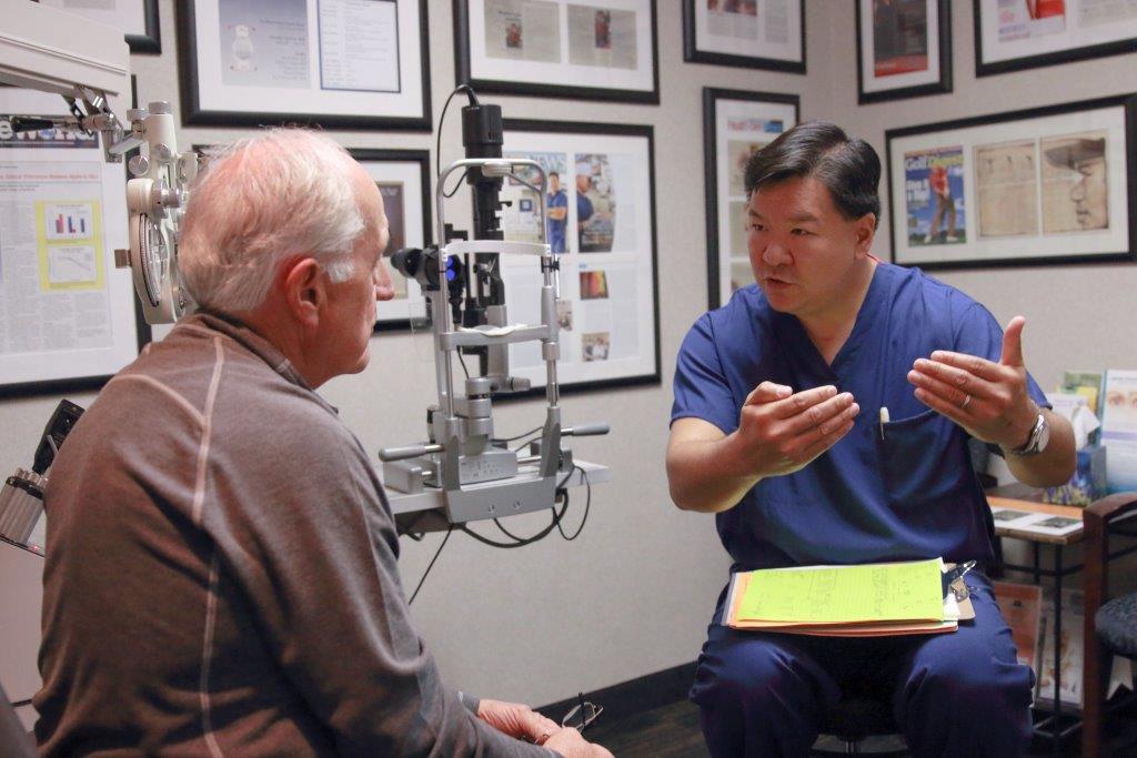 A patient consultation at Chu Vision Institute...