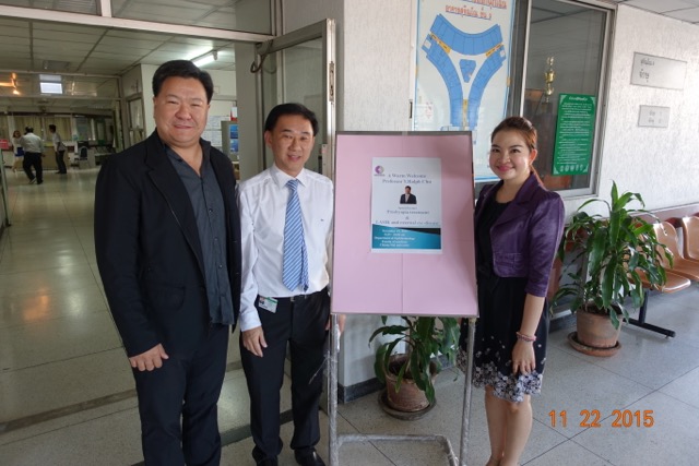 Dr. Chu with his hosts at Chiang Mai University, Thailand.