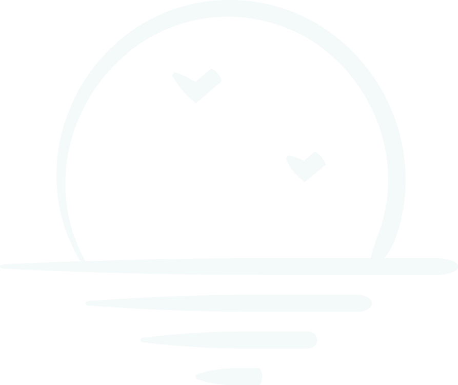 Diane Kloecker transparent sun logo with white outline