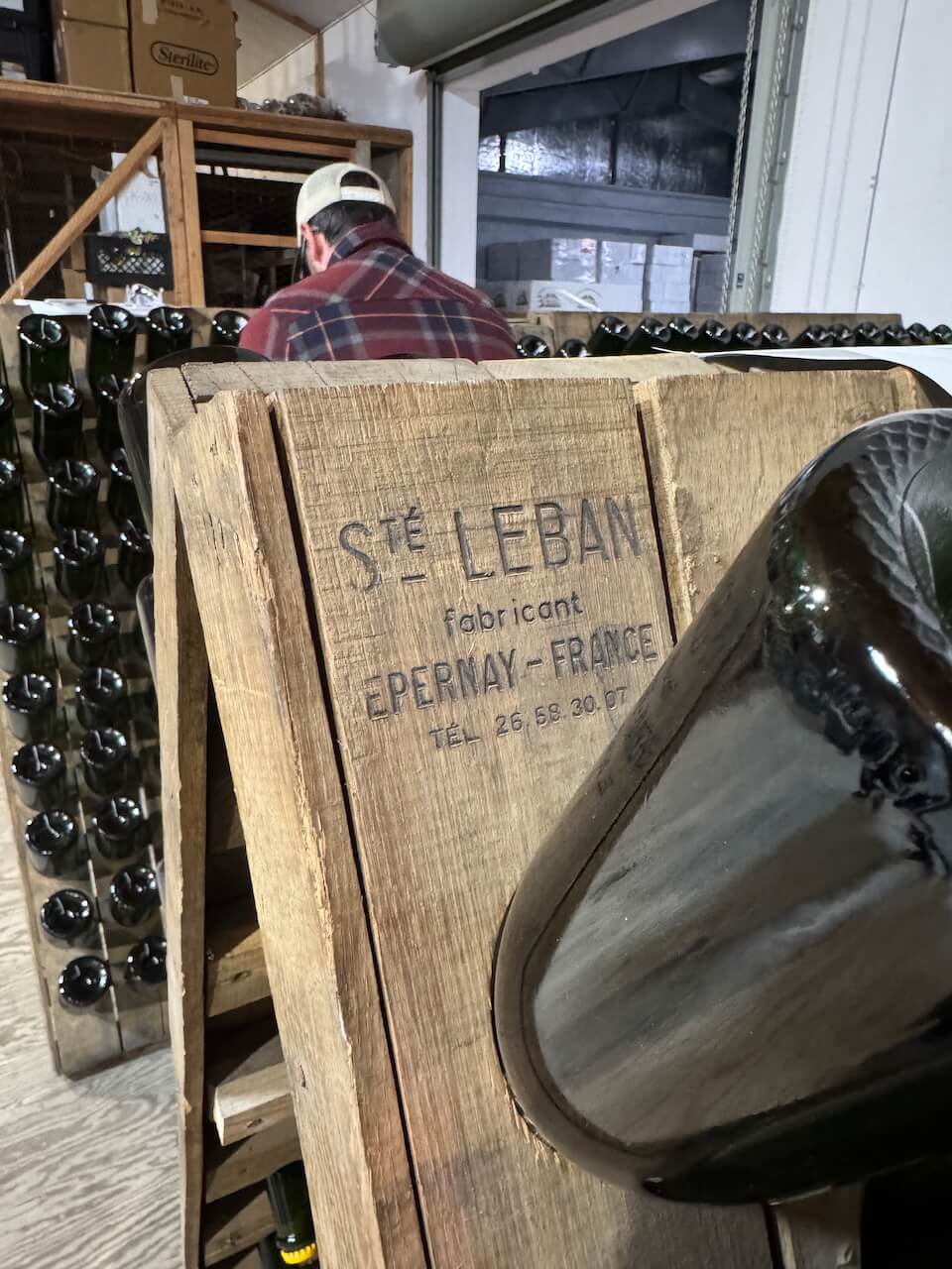 Riddling Rack at Thornton Winery