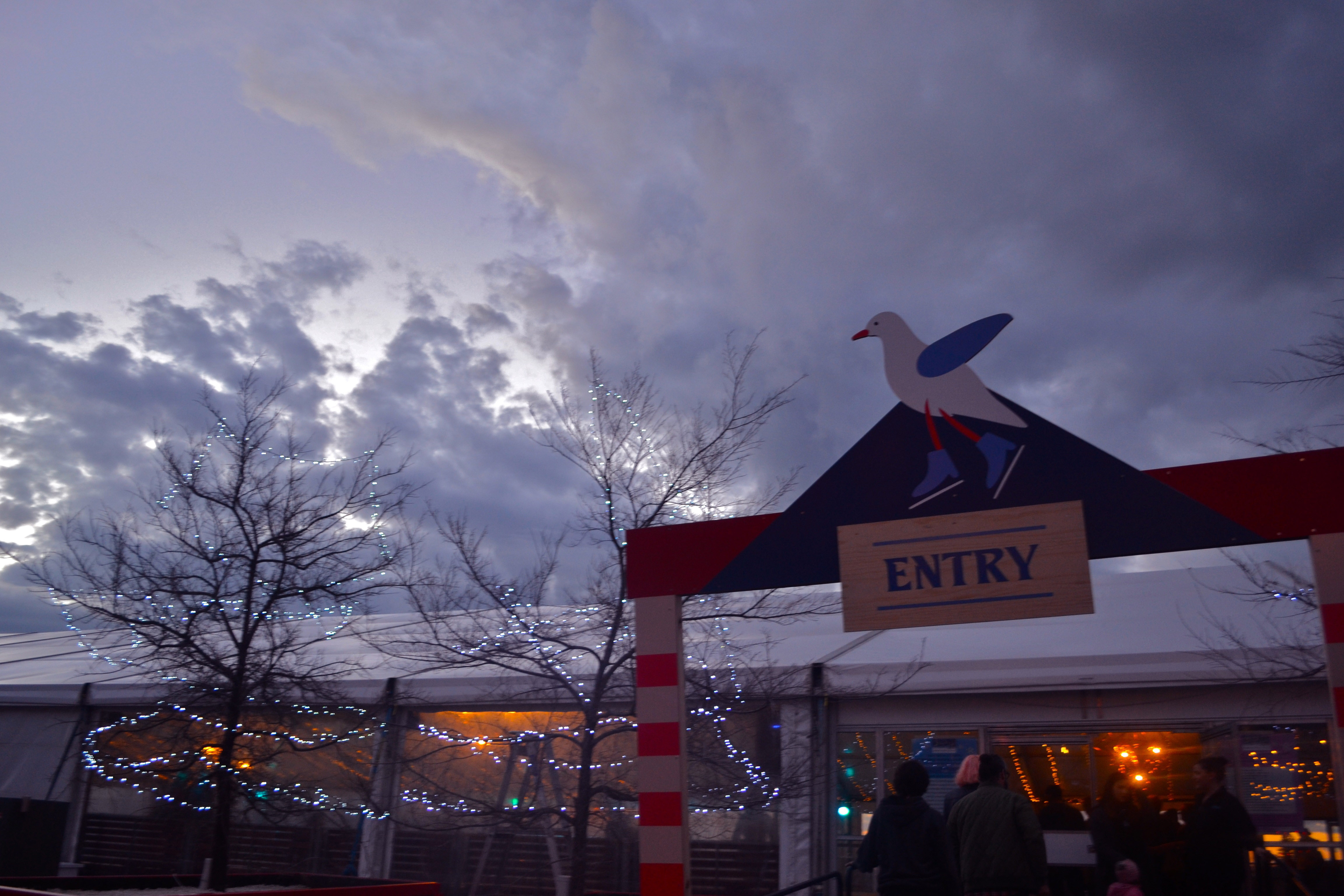 Entry to Winterfest’s amazing waterfront ice rink.