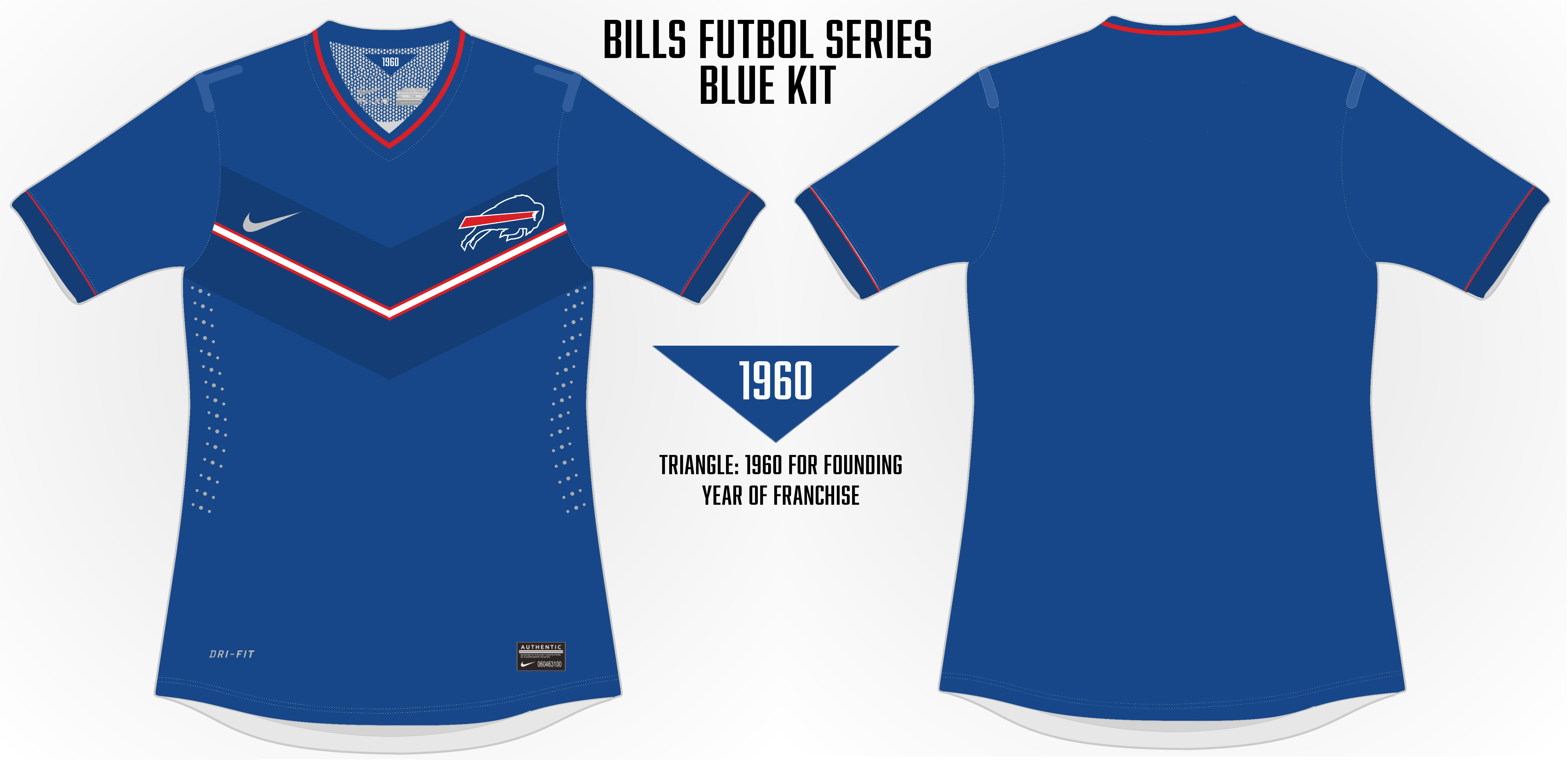 Bills Blue Chevron Soccer Concept Blank