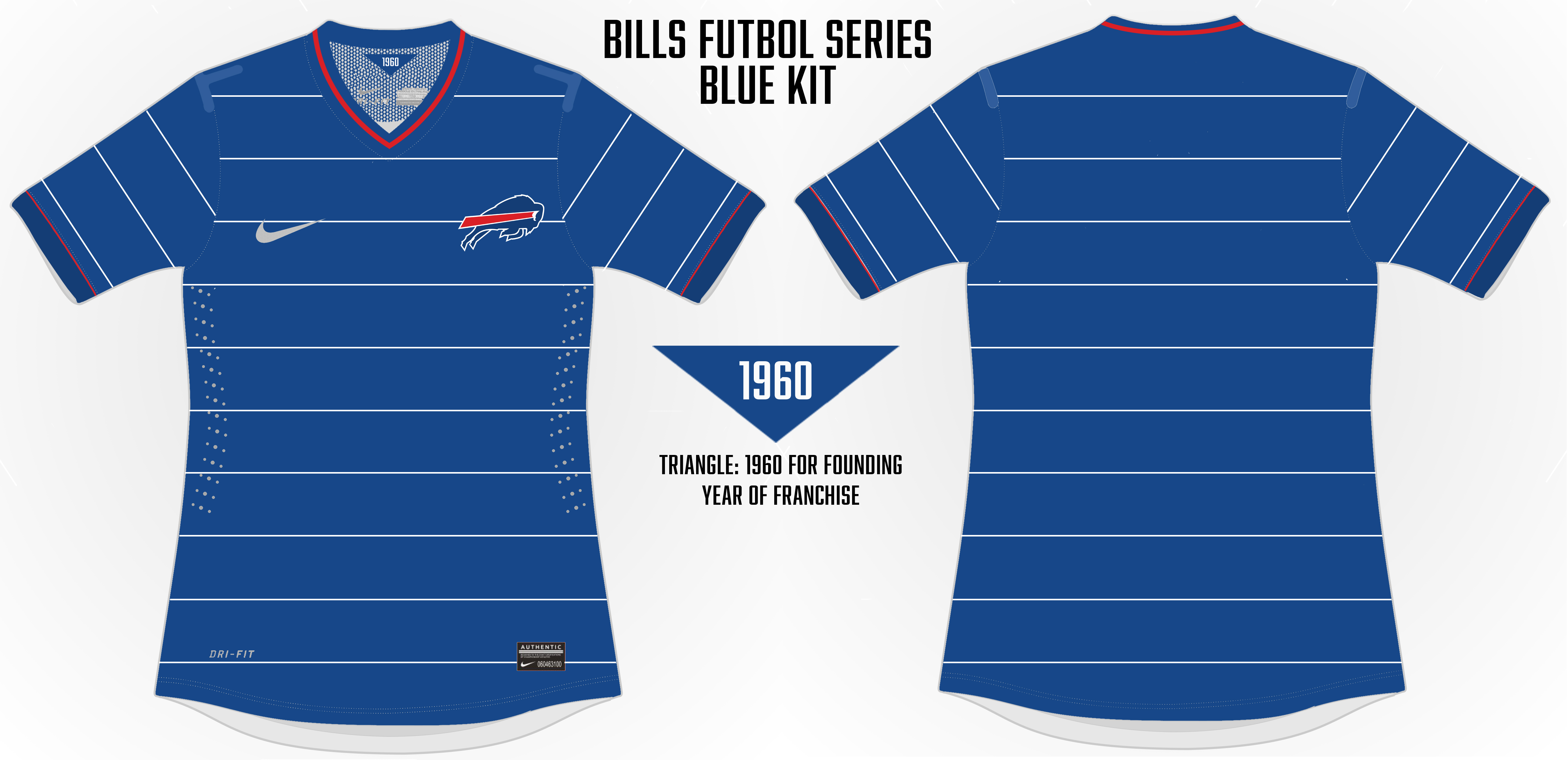 Bills Pinstripes Soccer Concept Blank