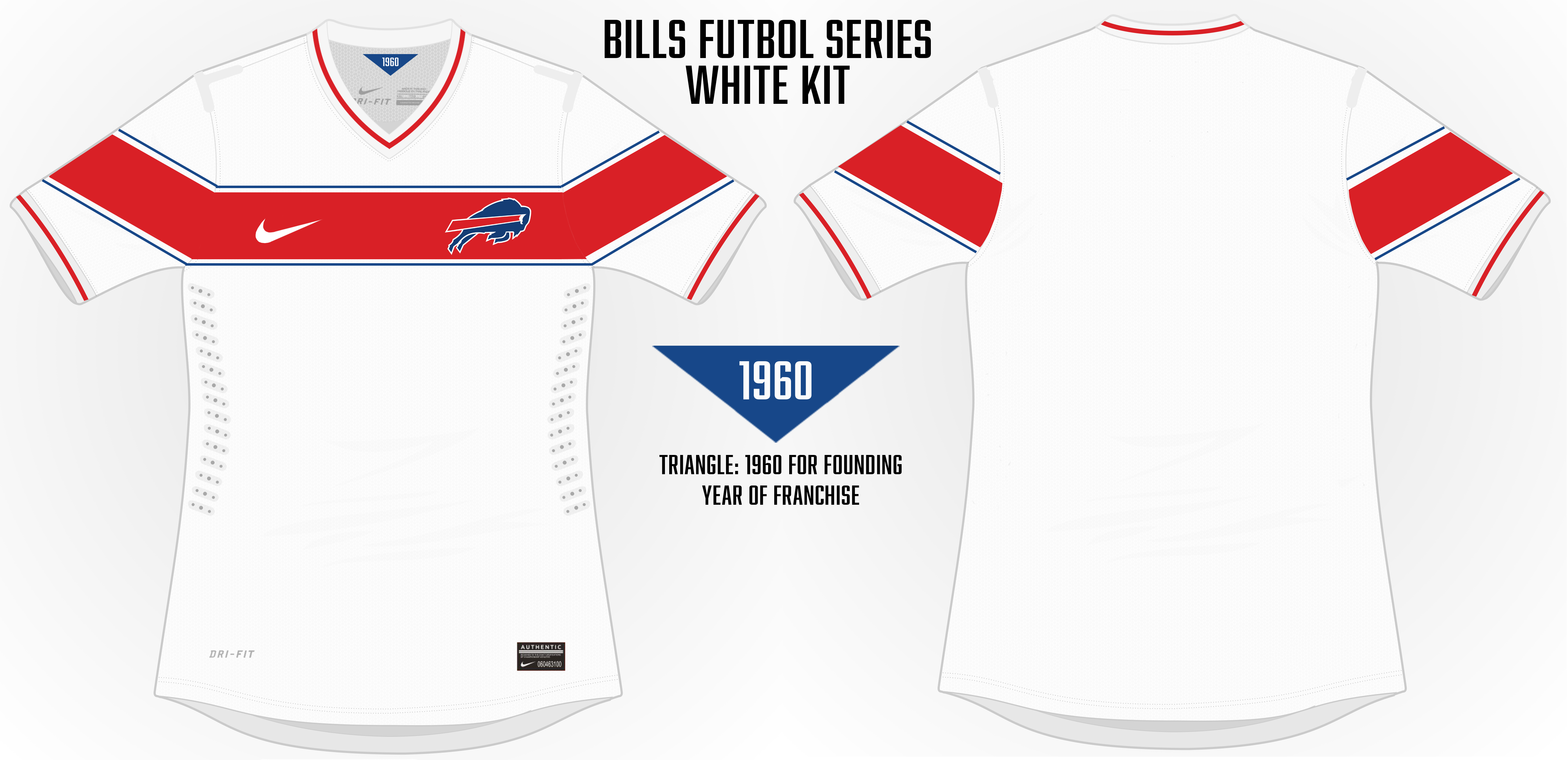 Bills White Soccer Concept 2 Blank