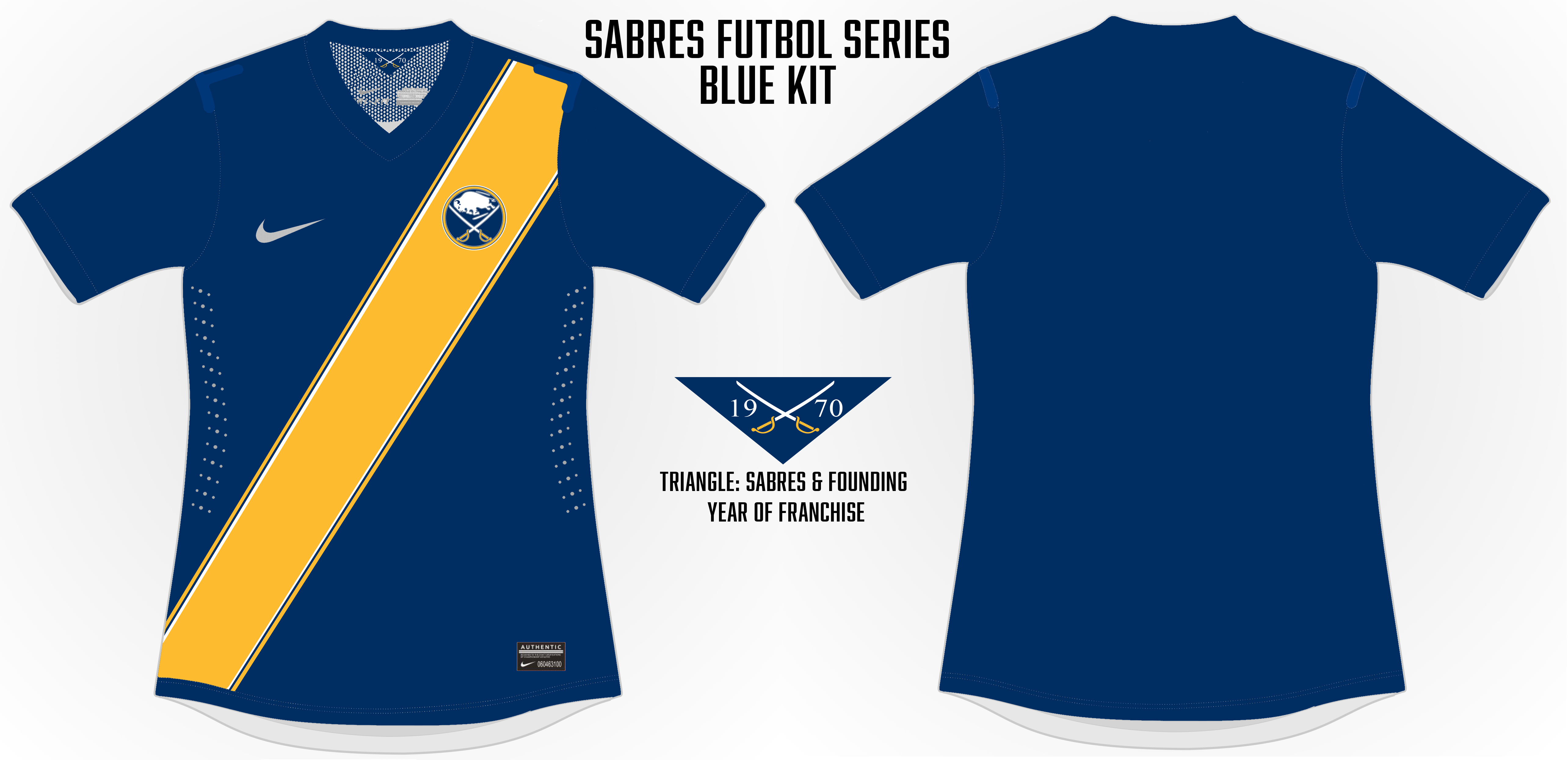 Sabres Blue Soccer Concept 2 Blank