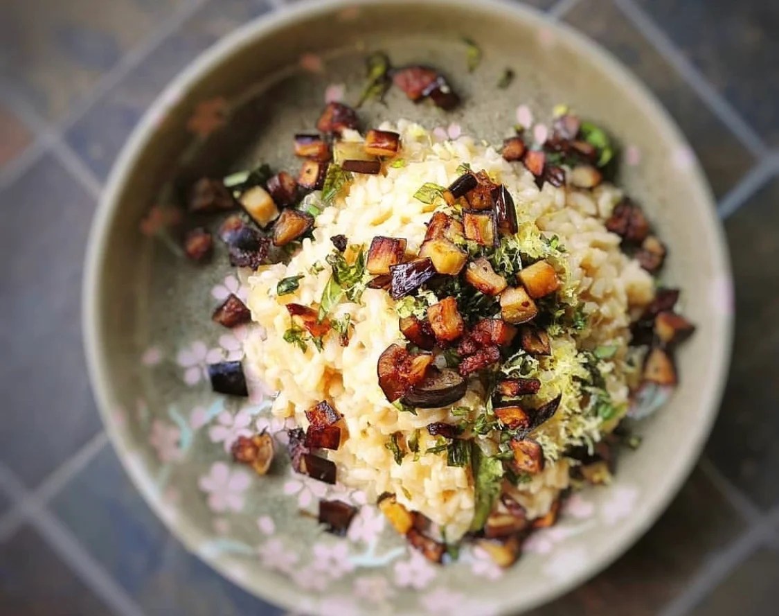 Eggplant & Lemon Risotto | Two Jade Bowls