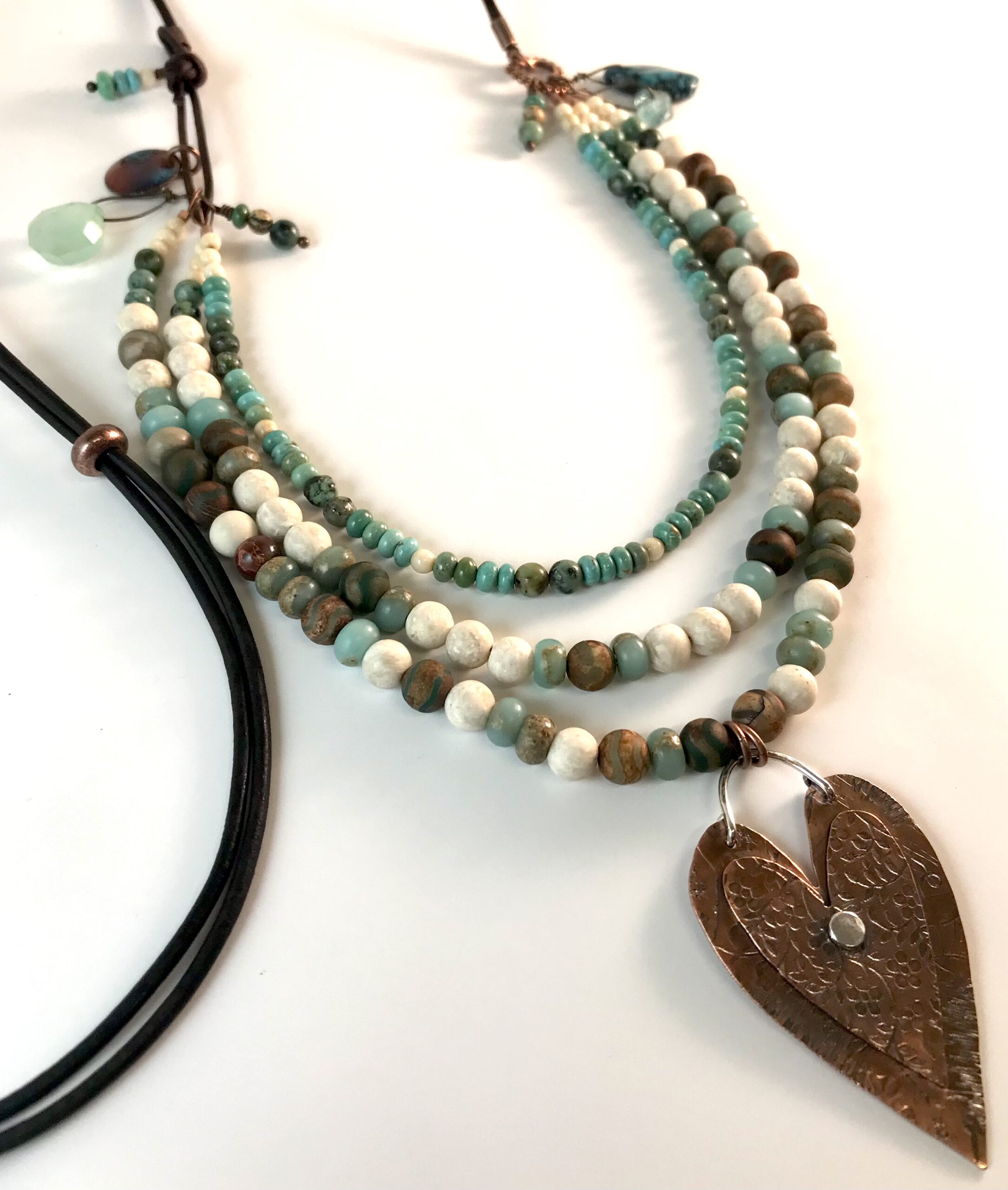 bohemian multi-strand necklace