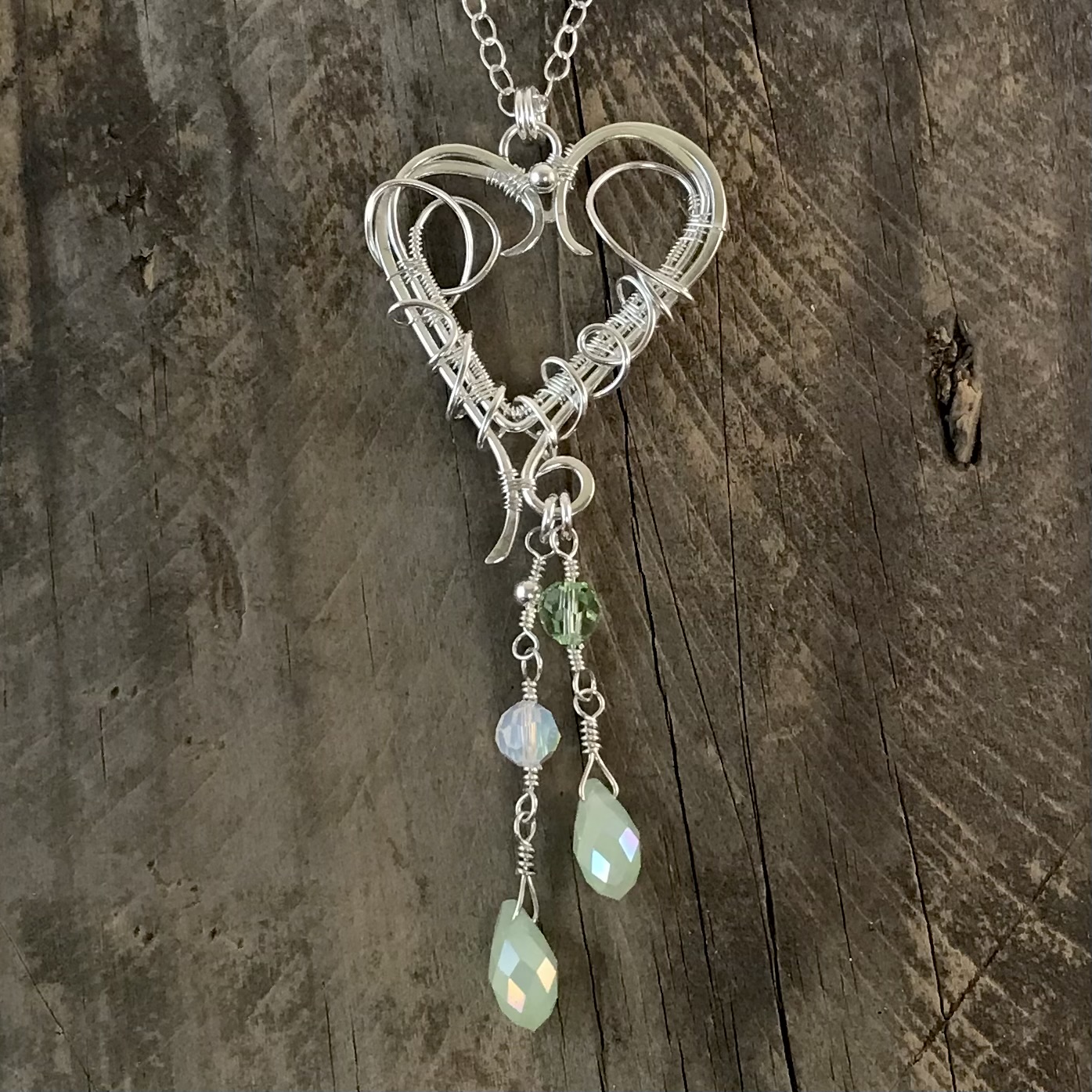 heart wired pendant