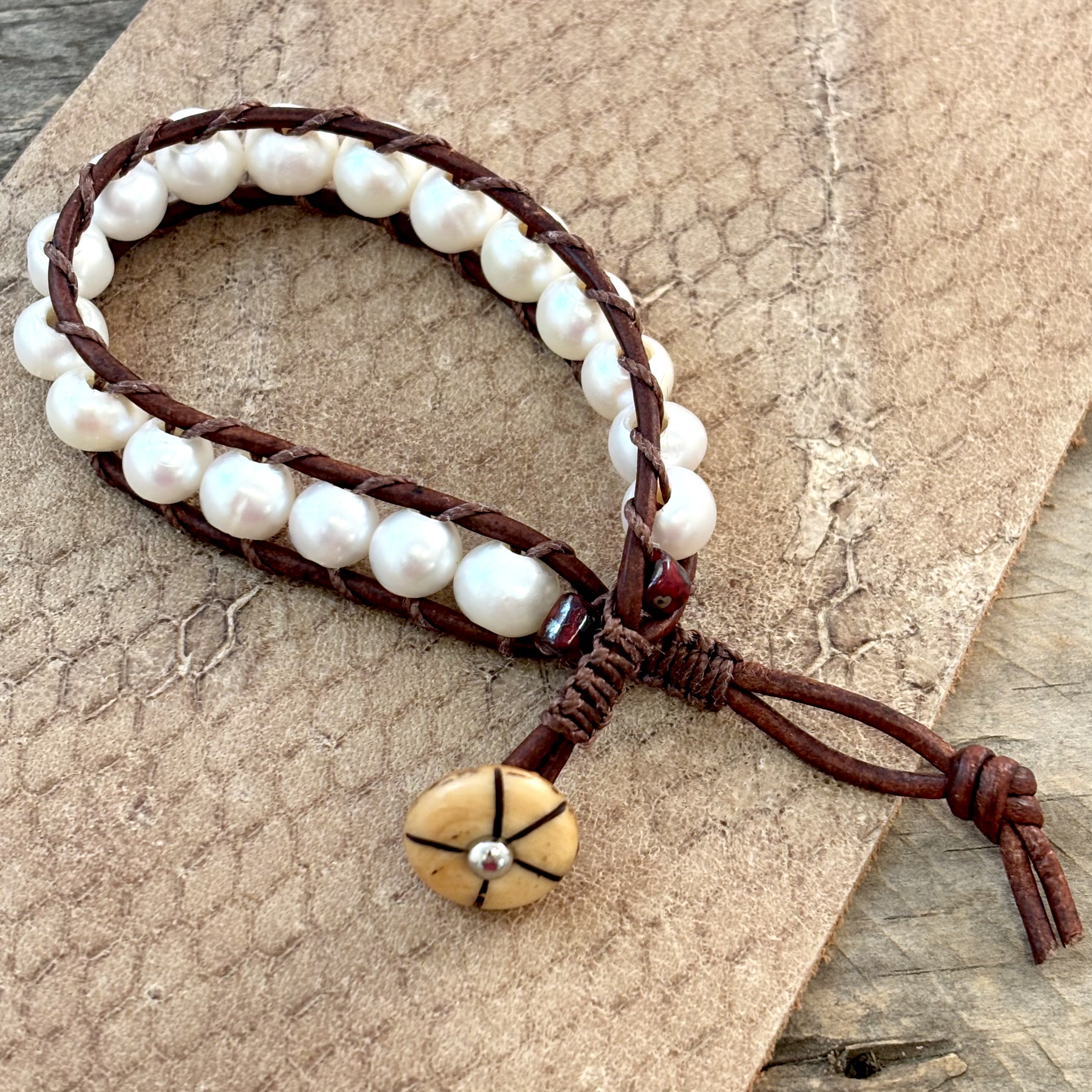 ladder leather bracelet