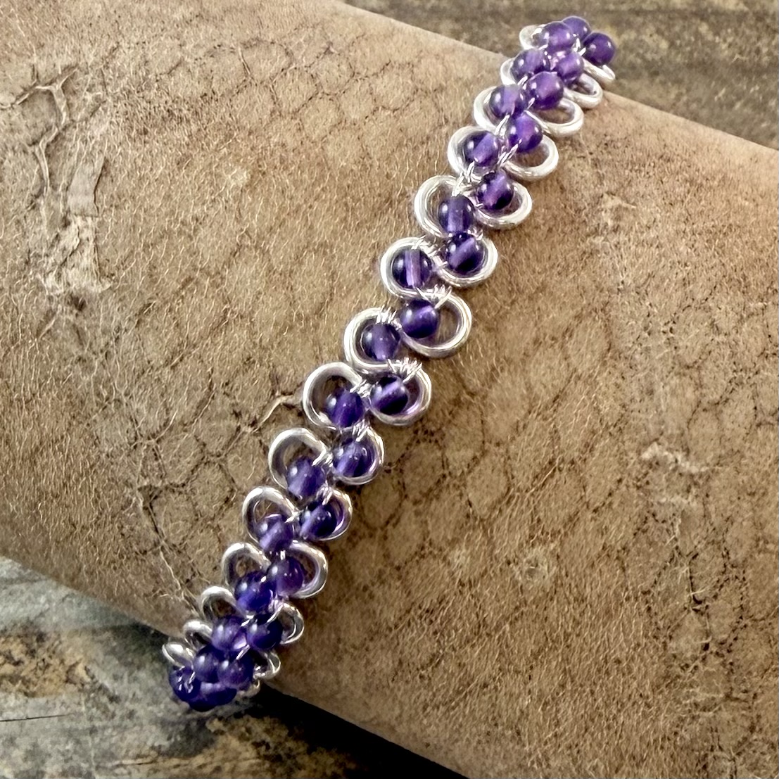 wavy gemstone bracelet