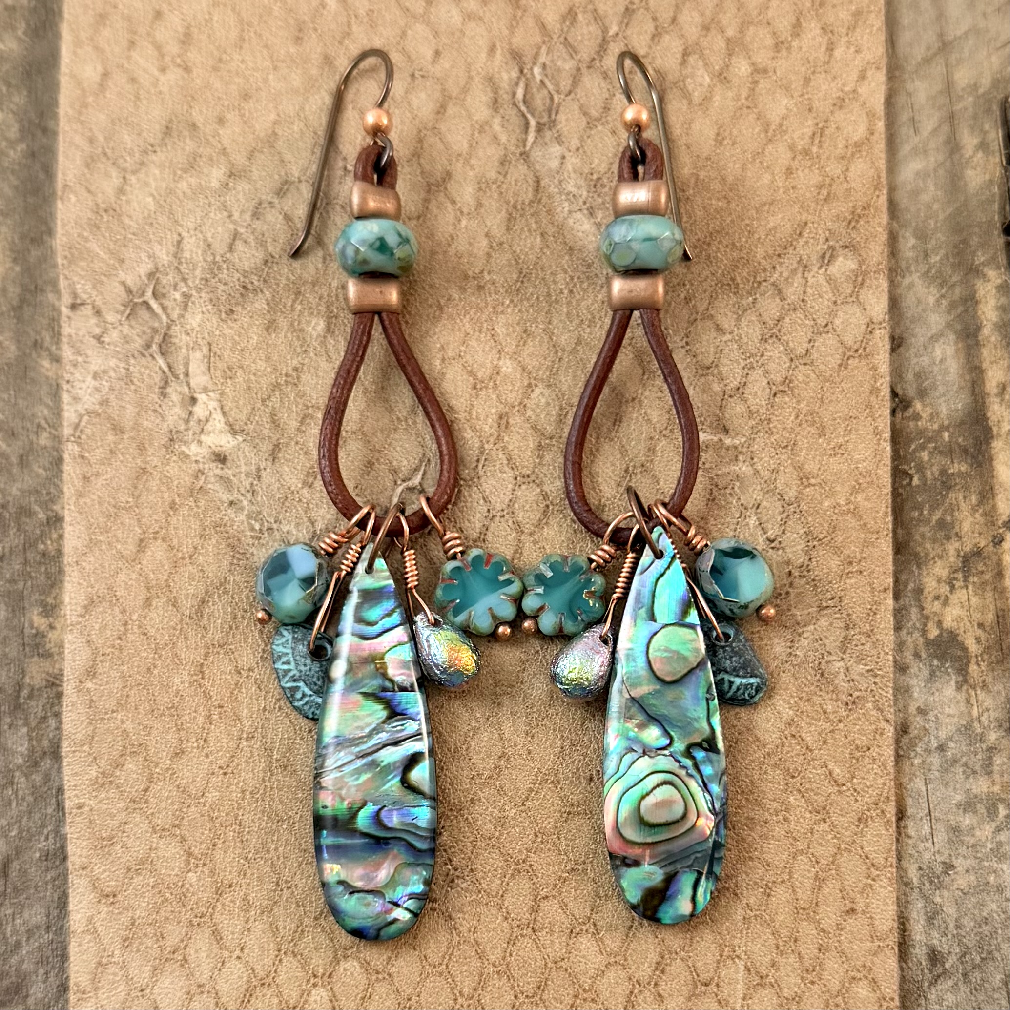 leather dangle earrings