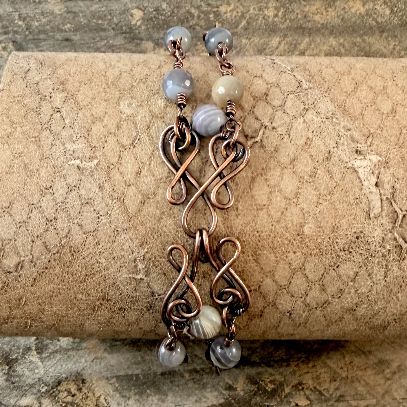 multi strand wire wrap bracelet