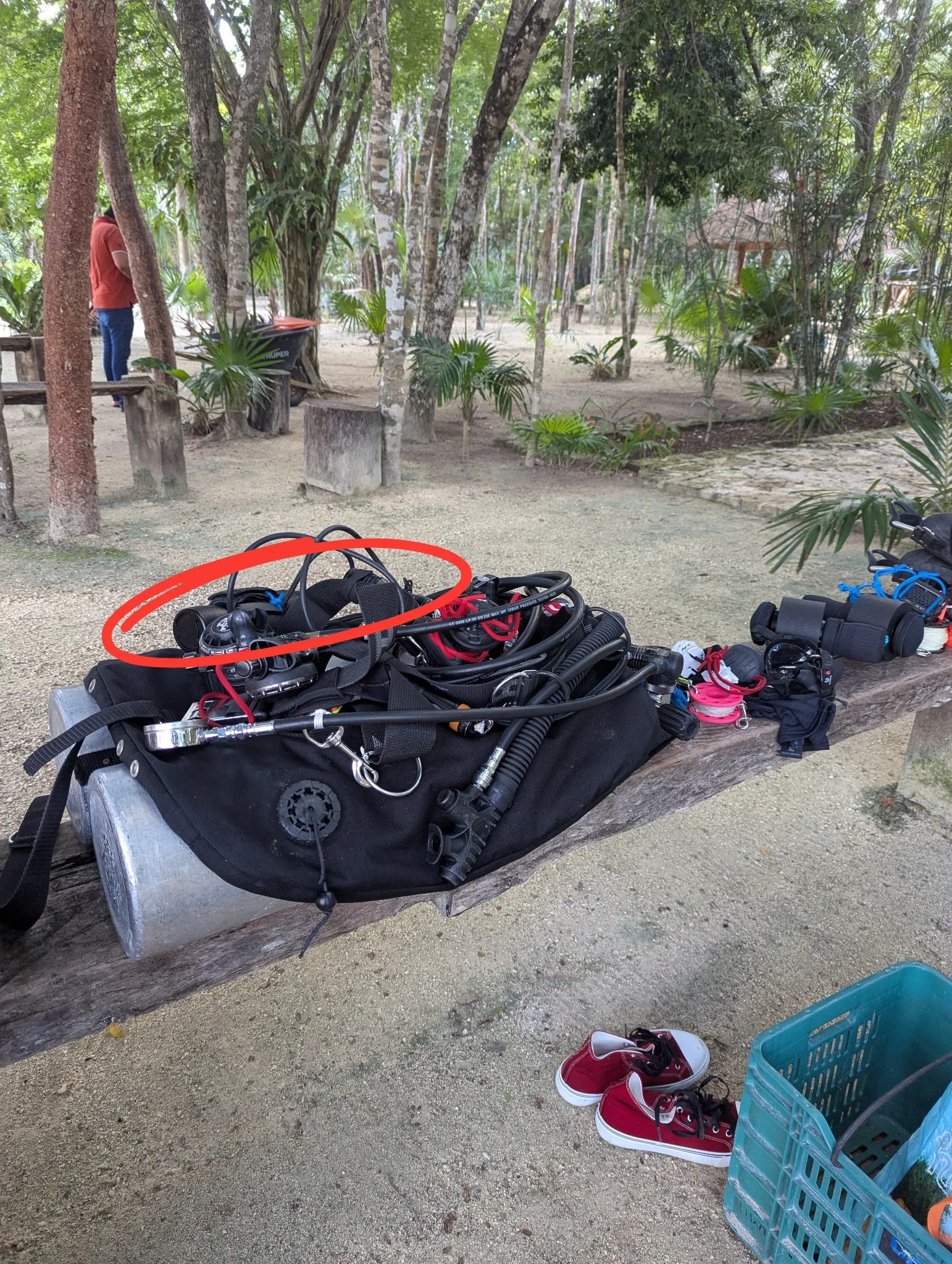 DGX Gears 4550 Canister Light waiting to go into Mexican caves