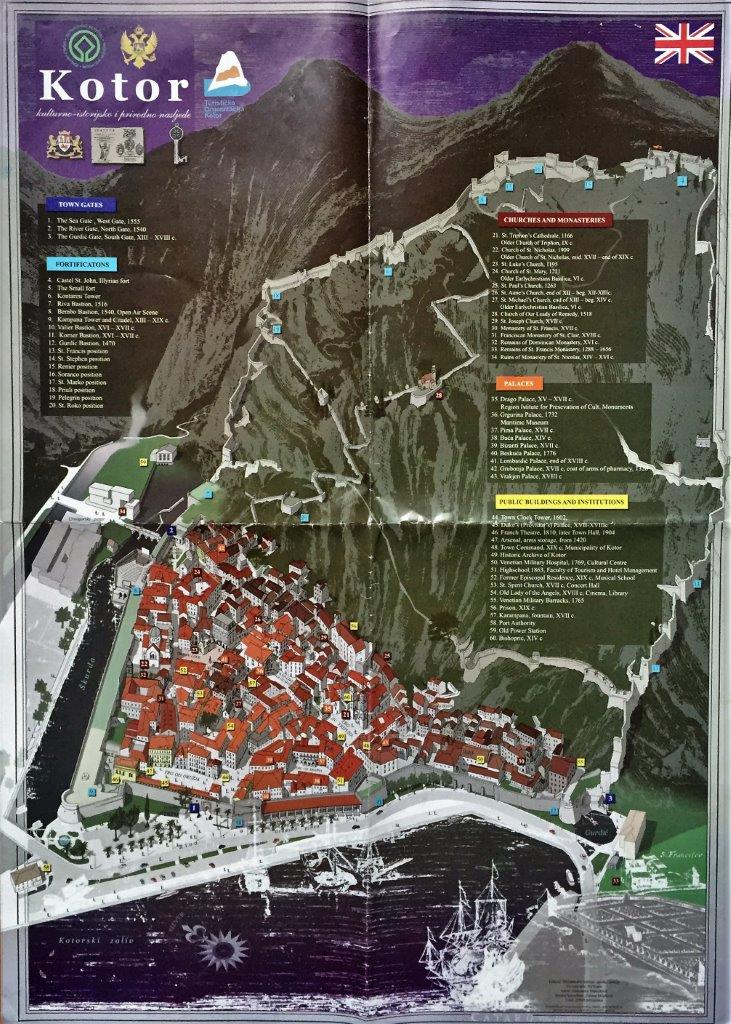 Kotor Tourist Map 60 Photos Com Kotor Map 1486 