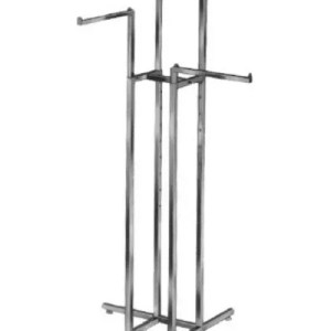 Clothing rack with straight arms