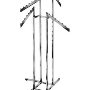 Clothing rack with slant arms
