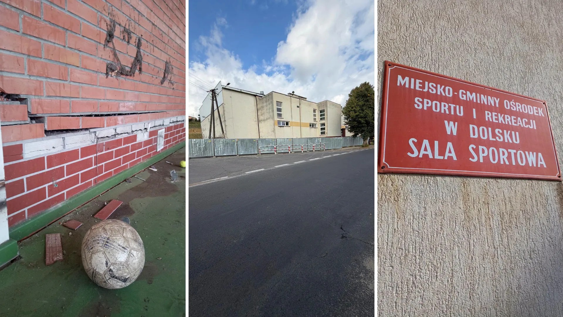 Rozbiórka hali sportowej w Dolsku rozpoczęta - trwają prace przy ul. Kościańskiej / fot.: UM Dolsk
