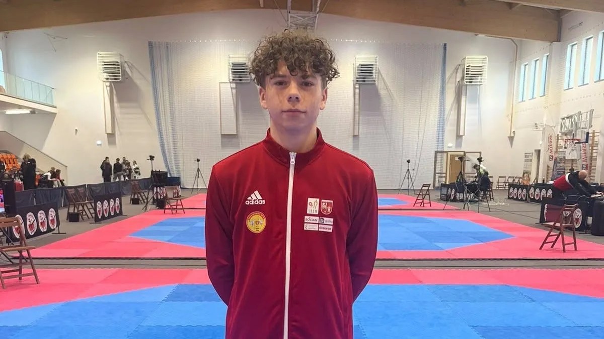 Jan Walkiewicz z KS RAPID Śrem podczas Mistrzostw Polski Seniorów w Taekwondo Olimpijskim 2026 w Międzyrzeczu Podlaskim / fot.: Rapid Śrem
