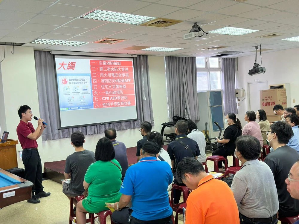 桃消富岡分隊宣導用火用電正確觀念 助移工安心度過連假