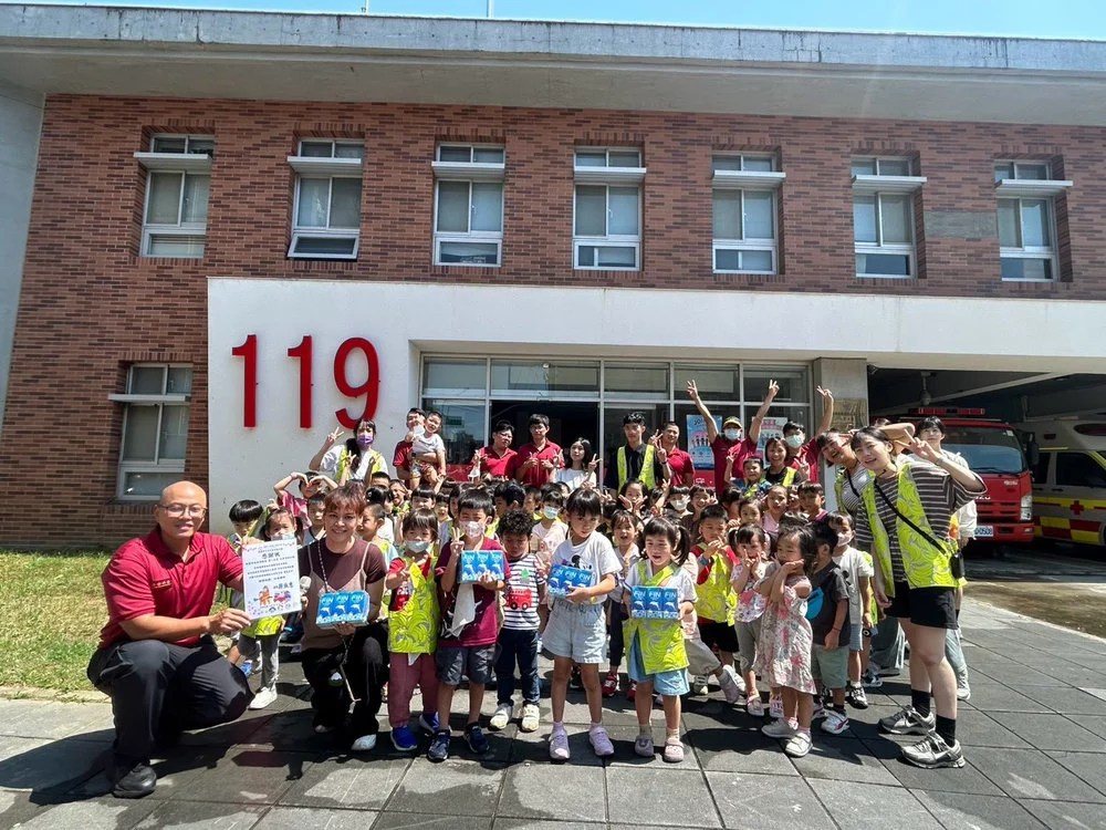 桃消大有分隊迎幼兒園學童參訪 傳授防火及避難觀念