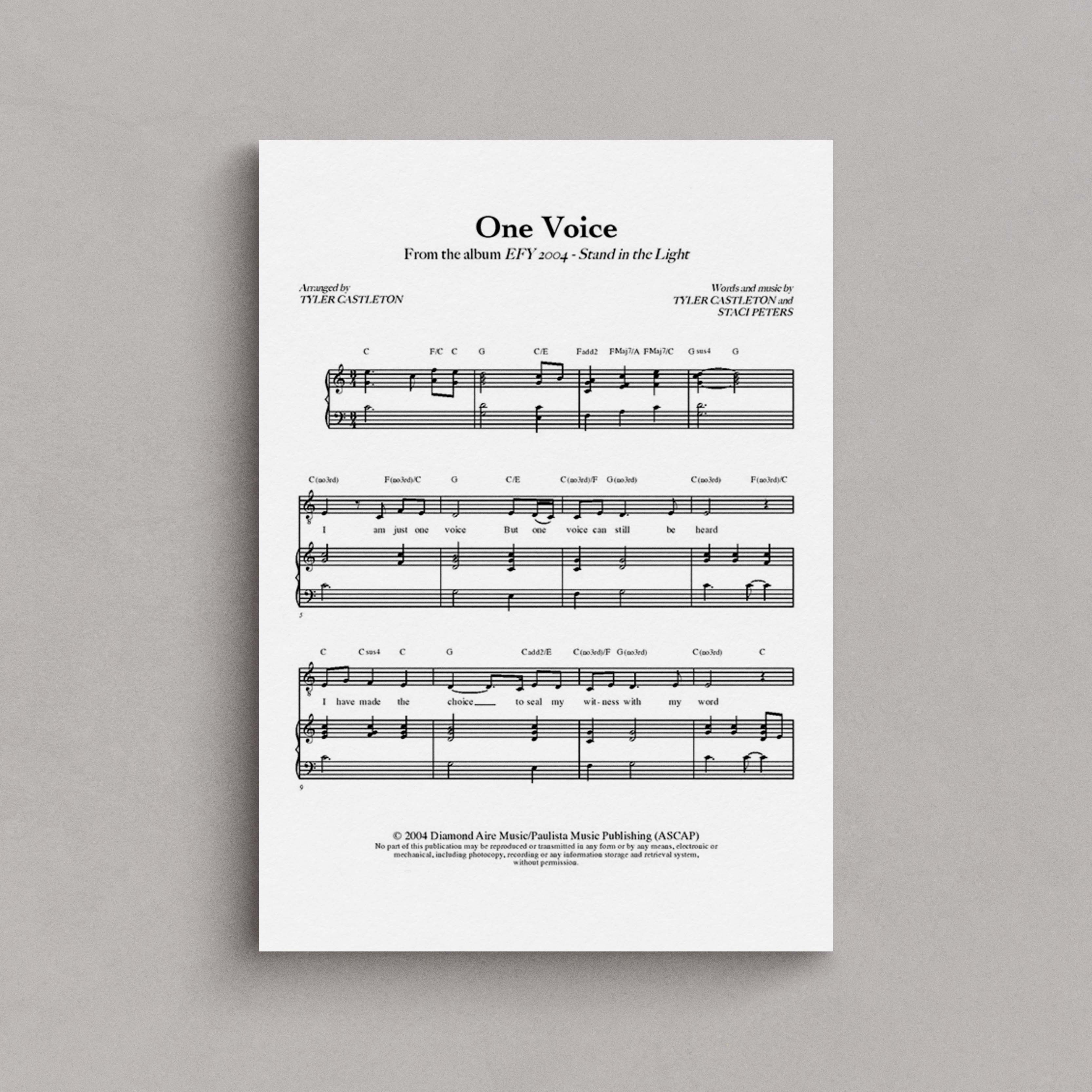 One Voice Tyler Castleton
