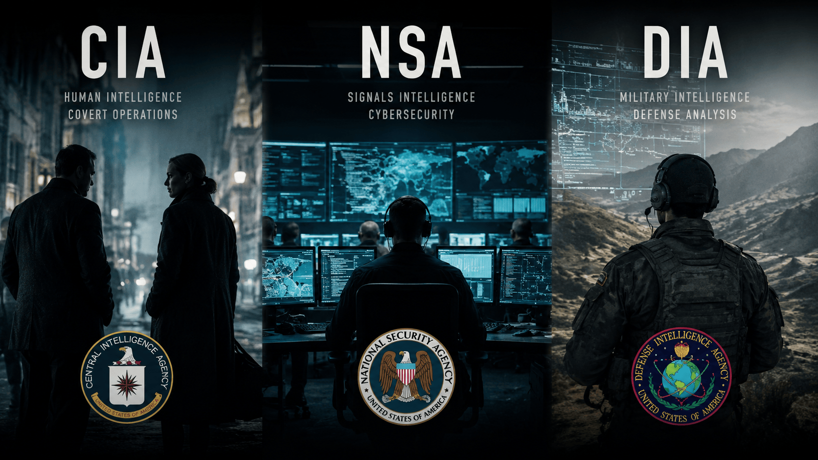 CIA vs NSA vs DIA
